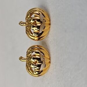 Pumpkin Cut-out Stud Earrings Fall Festive Thanksgiving Holiday Halloween